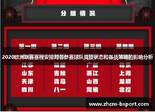 2020欧洲联赛赛程安排对各参赛球队竞技状态和备战策略的影响分析